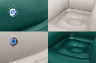 Bestway Luftsessel Comfi Cuber mit Fußhocker 107 x 99 x 80 cm