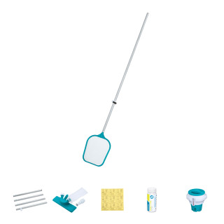 Bestway Poolpflege Komplett-Set AquaClear Deluxe für Poolgrößen bis 396 cm