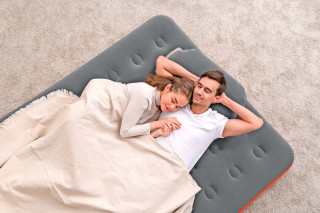 Bestway Doppelluftbett Roll & Relax mit Kissenpumpe 203 x 152 x 22 cm