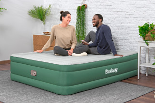 Bestway Toughlite TPU-Doppelluftbett mit integrierter Elektropumpe 203 x 152 x 46 cm