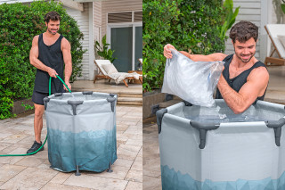 Bestway LAY-Z-SPA Eisbad Glacial Dip mit Filterpumpe Durchm. 90 x 80 cm, rund