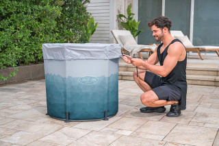 Bestway LAY-Z-SPA Eisbad Glacial Dip mit Filterpumpe Durchm. 90 x 80 cm, rund