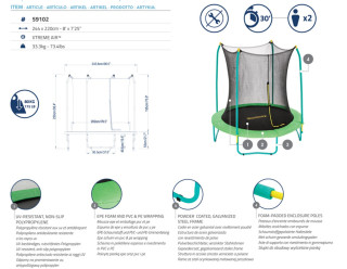Bestway Trampoline Xtreme Air Durchmesser 244 x 220 cm