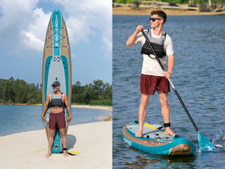 Bestway Hydro Force SUP Touring Board-Set Glider Elite mit Sitz 381 x 79 x 15 cm