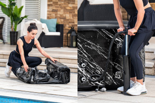 Bestway LAY-Z-SPA FortiFiber Eisbad Glacial Dip mit Filterpumpe 152 x 92 x 71 cm