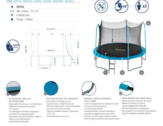 Bestway Trampoline Xtreme Air Durchmesser 366 x 278 cm