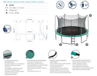 Bestway Trampoline Xtreme Air Durchmesser 427 x 286 cm