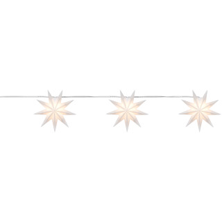 Sterntaler LED-Minilichterkette, 3 warmweiße LEDs, weiße Sterne, Durchm. 150 mm