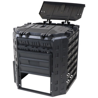 NATURE Thermo-Kompostsilo - PP, 350 l, schwarz, faltbar - H 81,6 x 73,5 x 73,3 cm