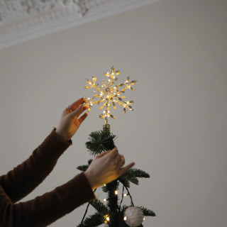 Markslöjd Tannenbaumspitze GLINA gold, 36 warmweiße LEDs
