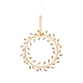 Star Trading Kranz ARIA gold, 52 warmweiße LEDs mit Timer