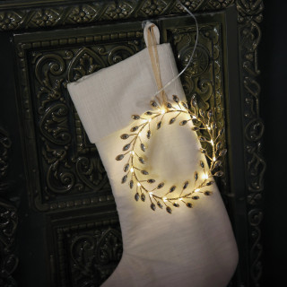 Star Trading Kranz ARIA gold, 52 warmweiße LEDs mit Timer