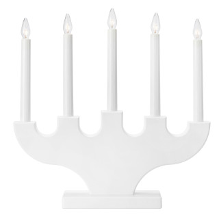 Mark Slöjd Weihnachtsleuchter SPIRA weiß, 5 x E10/3W