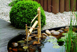 Ubbink BAMBOO - Bambus-Wasserschaukel - H66 x 39 x 30 cm
