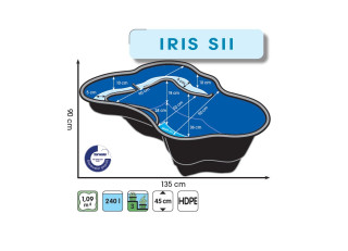 Ubbink Iris S II Fertigteich - HDPE 240 Liter