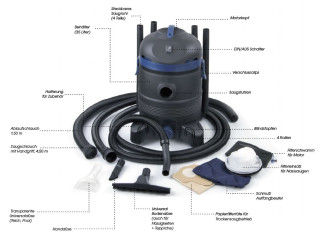 Ubbink VacuProCleaner Maxi - multifunktionaler Sauger 1250/1400 w