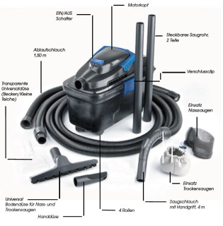 Ubbink VacuProCleaner Compact - multifunktionaler Sauger 1100W