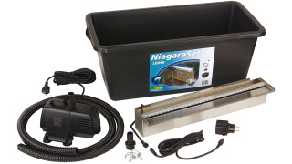 Ubbink Niagara 60 cm LED Set - Pumpe 3900 l/h, Becken 65l, Schlauch 2m - für eine Einbauhöhe von max. 50 cm
