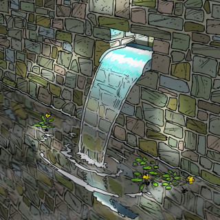 Ubbink Nevada 60 - Wasserfall, Inox 304, Trafo 12V, 35 LEDs kaltweiß, 1" - H13 x 60 x 33 cm, LED: 240 Lumen, EEK A+, 4W