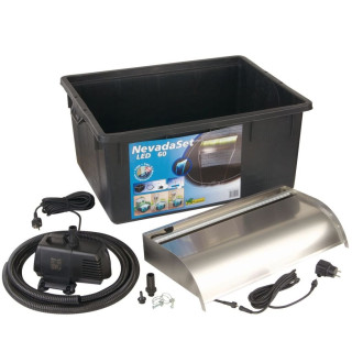 Ubbink Nevada 60 cm LED Set - Pumpe 3900 l/h, Becken 150l, Schlauch 2m - für eine Einbauhöhe von max. 50 cm