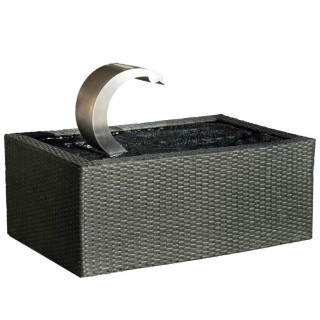 Ubbink Mamba S LED - Wasserfall, Inox 316L, 9 LEDs, 12VAC-3,25VA, 1 1/2", Anschlussmaterial, H24 x 27,5 x 13,5 cm, LED 60 Lumen, EEK A+, 1W