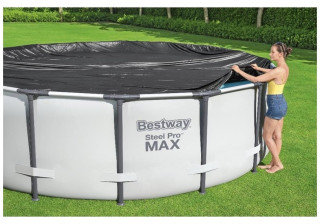 Bestway PVC-Abdeckplane Ø 305 cm schwarz