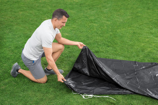 Bestway PVC-Abdeckplane Ø 305 cm schwarz