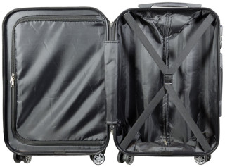 Kofferset 3tlg Reisekoffer Polycarbonat Hartschale Fly the world weiß