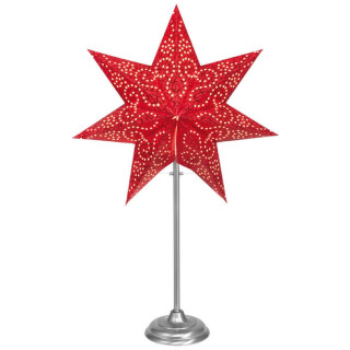 Star Trading Weihnachtsleuchter ANTIQUE MINI rot, Chrom