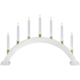 Star Weihnachtsleuchter, GILLIAN weiss, 7 x E10/34V/3W