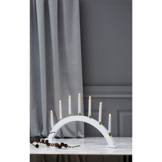 Star Weihnachtsleuchter, GILLIAN weiss, 7 x E10/34V/3W