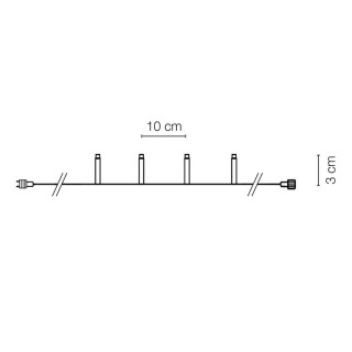Mark Slöjd LED-Minilichterkette Chrissline Combi 230V-System 10m, superwarmweiße Verlängerungskette