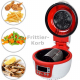 Syntrox Turbo-Heißluftfritteuse Heißluftgarer Airfryer Küchenmaschine mit LED-Display  rot