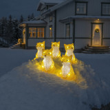 Konst Smide LED-Füchse 5er-Set