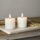Star Trading LED-Echtwachskerzen Flamme Swirl Votive  2er-Set