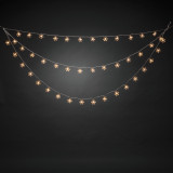 Konstsmide LED-Vorhang Sterne, 44 warmweiße LEDs