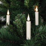 Konstsmide LED-Weihnachtsbaumkette, kabellose Kerzen, 10er-Set