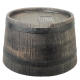 NATURE Set: Regenwassertank, Tonne rund + Ständer (Modell Whiskey) 120 l