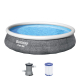 Bestway Fast Set Aufstellpool-Set mit Filterpumpe Durchmesser 396 x 84 cm