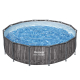 Bestway Steel Pro MAX Auftstellpool-Komplett-Set mit Filterpumpe Durchmesser 427 x 107 cm