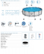 Bestway Steel Pro MAX Frame Pool Komplett-Set mit Filterpumpe Durchmesser 457 x 107 cm