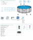 Bestway Steel Pro MAX Frame Pool Komplett-Set mit Filterpumpe Durchmesser 427 x 122 cm