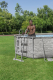 Bestway Steel Pro MAX™ Splashview™ Frame Pool Komplett-Set mit Sandfilteranlage 488 x 305 x 107 cm, Steinwand-Optik, oval