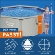 Bestway Hydrium Stahlwandpool Komplett-Set mit Sandfilteranlage Durchmesser 360 x 120 cm
