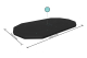 Bestway PVC-Abdeckplane 418 x 230 cm, schwarz, oval