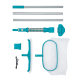 Bestway Poolpflege-Set AquaSurge mit akkubetriebenem Poolsauger, Kescher und Poolbürste für Poolgrößen bis 610 cm