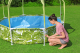 Bestway Steel Pro Frame Pool mit Sonnenschutzdach Splash-in-Shade ohne Pumpe Durchmesser 244 x 51 cm