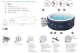 Bestway LAY-Z-SPA Energiespar-Whirlpool Miami AirJet für 4 Personen Durchmesser 180 x 66 cm, Dunkelblau