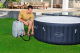 Bestway LAY-Z-SPA Energiespar-Whirlpool Miami AirJet für 4 Personen Durchmesser 180 x 66 cm, Dunkelblau