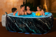 Bestway LAY-Z-SPA LED-Whirlpool Hollywood AirJet für 6 Personen 180 x 180 x 66 cm, Marmor-Optik (Marquinia)